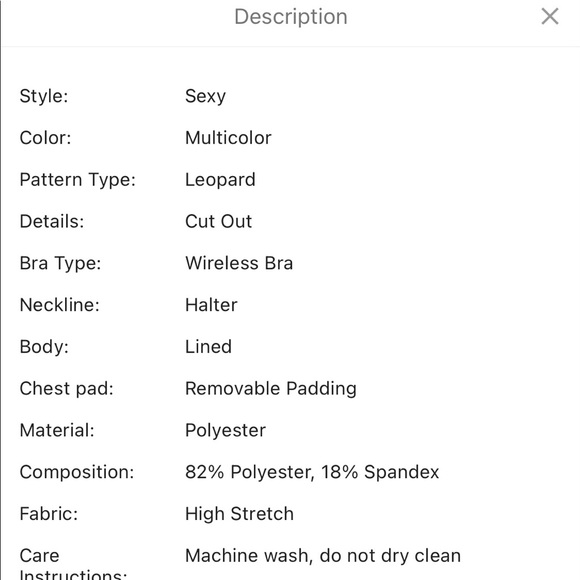 Shein Leopard one piece cutout bathing suit 1x NWT - Picture 6 of 6